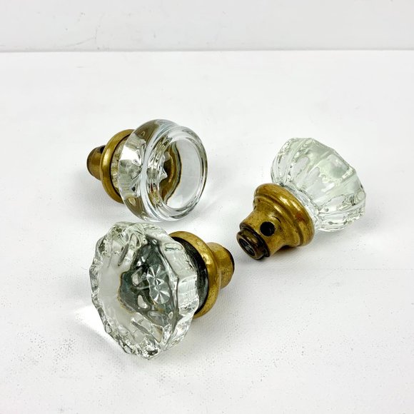 Vintage Other - Lot  of 3 Antique / Vintage 1920s Door Knobs Glass
